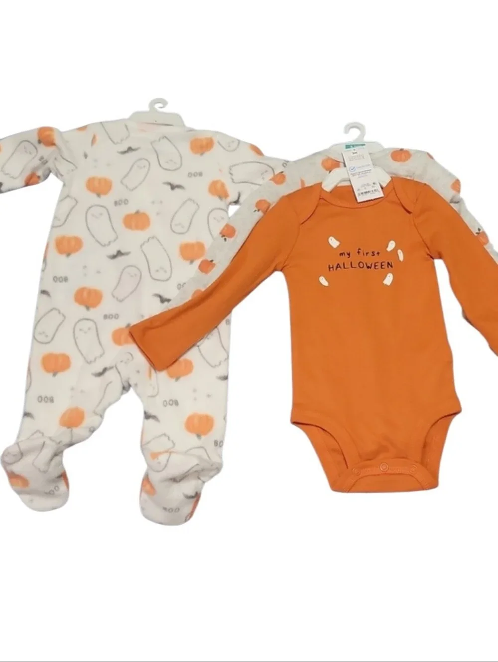 Carter's My First Halloween Pumpkin Print Sleep and Bodysuit Set- 3 Months